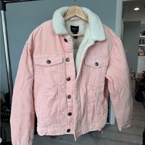 Pink Woven Trucker Jacket